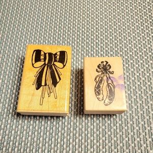 VTG Rubber stamps Ballet Ribbon